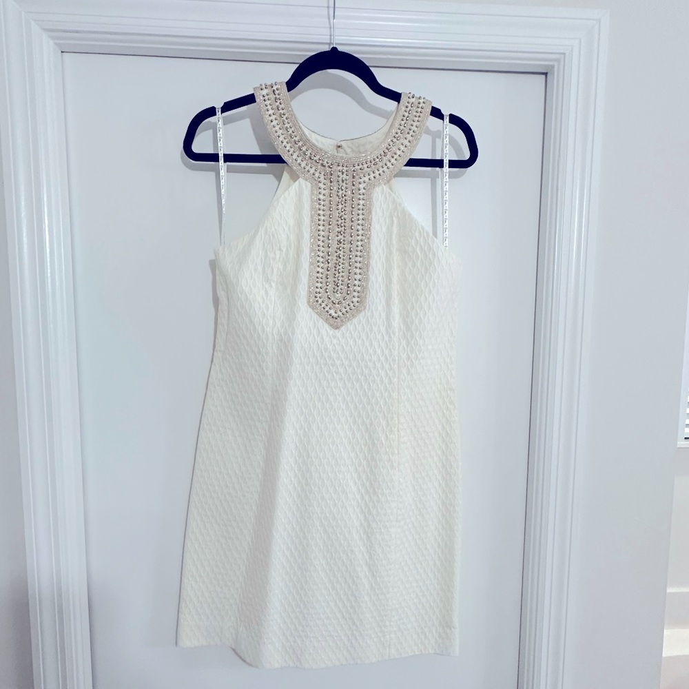 Lilly Pulitzer Resort White Beaded Dress NWT